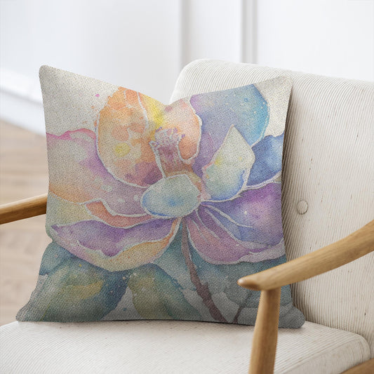 Flowers Orchid Woven Throw Pillow