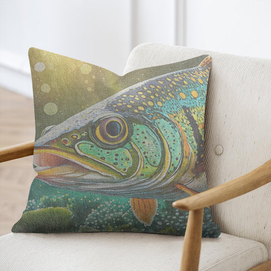 Fish 1 Woven Throw Pillow